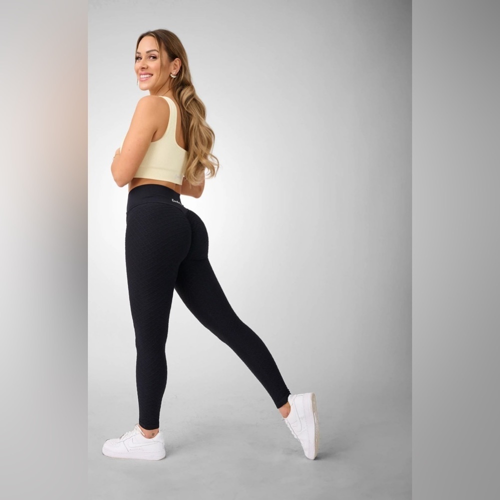 Boom Booty Black Textured Leggings